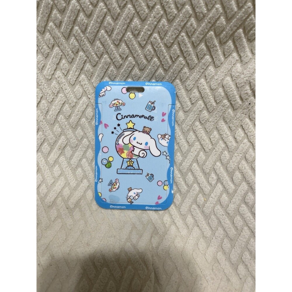 Cinnamoroll Sanrio ID Card Holder No Lanyard Blue Cute Kawaii